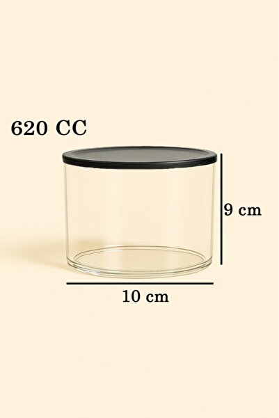 kitchenboost Pasabahce 41521 Basic 6-Piece Storage Container - Glass Jar 620 Cc.