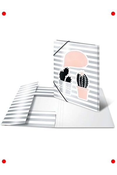 markentegra A4 Elasticated Gilded Cactus Patterned File