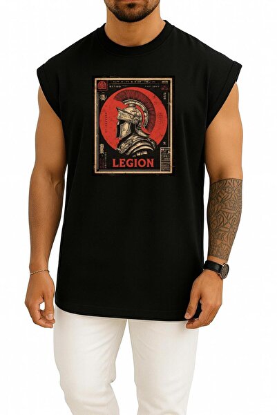 Bahriyeli Collection supradimensionat Legiunea Romană cu imprimeu Atlet