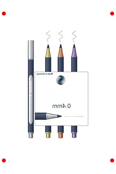 markentegra Metallic Ballpoint Pen Set of 4 - 0.4 mm Assorted Color