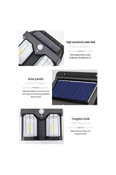 Generic Solar Wall Light Outdoor Wireless Dusk-to-Dawn Porch Lantern with Motion Sensor