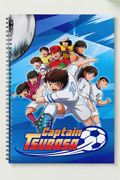 BLACKONECLASS CAPTAİN TSUBASA A5 Metal Spiralli Çizgisiz kalın bristol Kapak ...