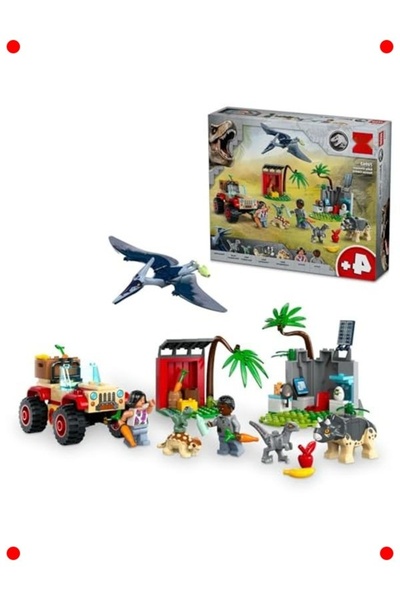markentegra مجموعة بناء مركز إنقاذ الديناصورات الصغيرة (139 قطعة)