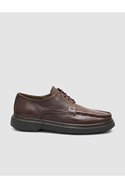 Cabani Genuine Leather Brown Men's Winter Casual Shoes