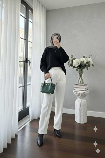 lizge giyim Women's Premium Oversized Trend Trico Sweater