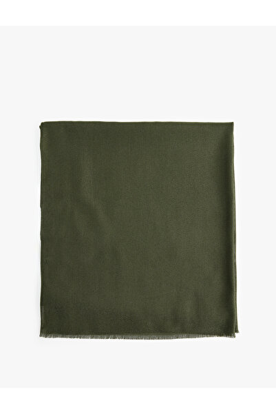 Koton Silvery Textured Thin Tassel Long Scarf