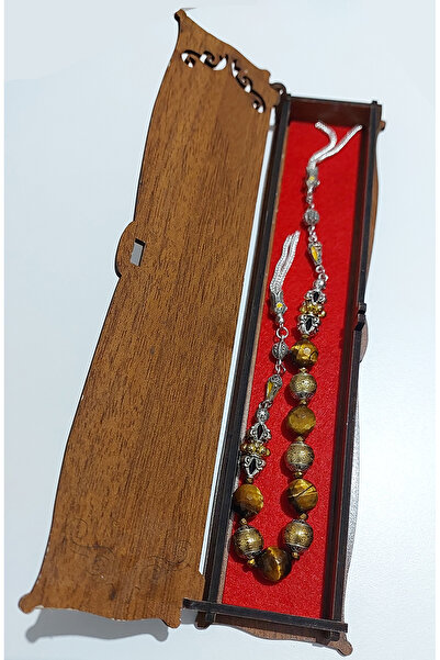 aytens سبحة زاماك زازا مصنوعة يدويًا من النحاس المزخرف والأحجار الطبيعية - تص...