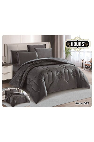 HOURS Lina winter bedspread, single and a half size, plain velvet