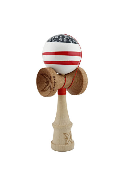 VİBE Kendama X CHICANOS, Super Sticky with Large Cups, Metal Bearing, Wooden 18 cm, String 55 cm, Black/White