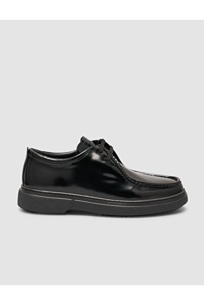 Cabani 100% Patent Leather Black Men's Casual Shoes