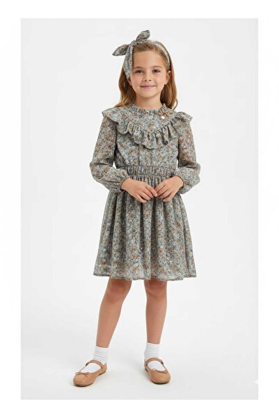Monna Rosa KIZ ÇOCUK ŞİFON ELBİSE