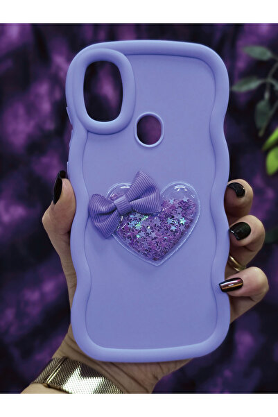 Magic Ring Samsung Galaxy A11/M11 Uyumlu Kalpli ve Kurdeleli Yıldız Simli Lil...