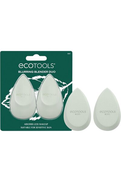 Ecotools إسفنجة مكياج ثنائية المزج، قطعتان، لون أخضر