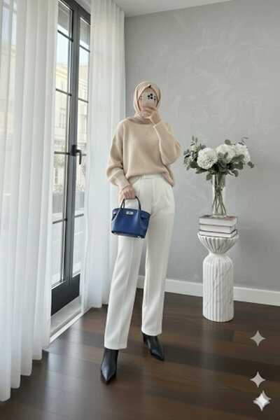 lizge giyim Women's Premium Oversized Trend Trico Sweater