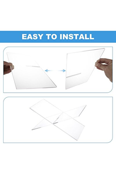 ALAYRA International 2-Pcs Clear Acrylic X-Shaped Book Stand 28×15.5×15.5 cm – Textbook & Cookbook Holder