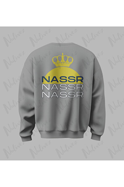 Nulivez Al-Nassr Design Back Printed High Quality Unisex Oversized O Neck Sweatshirt