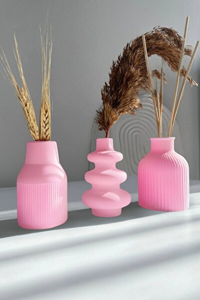 Minima Art Studio Set of 3 11 cm Minimalist Nordic Style Bohemian Vase Gift P...