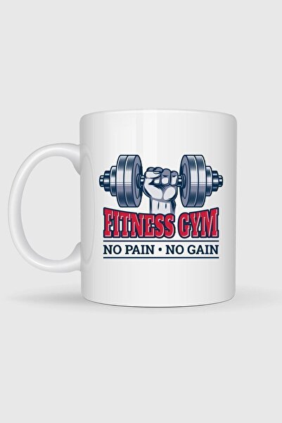 Bahriyeli Collection Fitness Gym No Pain No Gain Printed Mug Cup