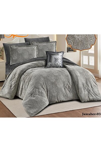 alzawia Single Bedspread, Winter Jewels, Velvet, 5 Pieces, Fully Filled