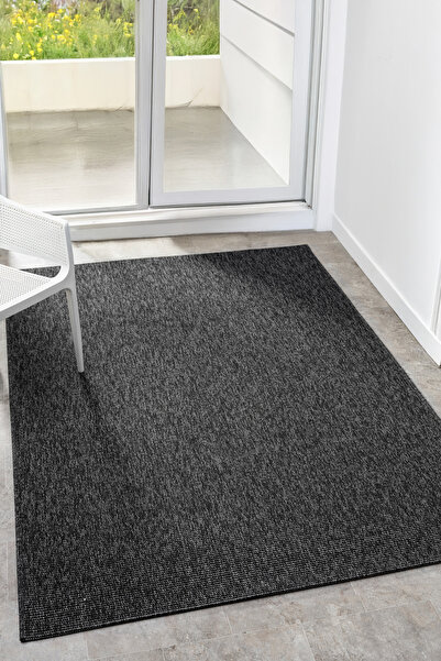 Colore Home Anthracite Jute Wicker Knitted Non-Slip Base Washable Sisal Carpet Jute Runner