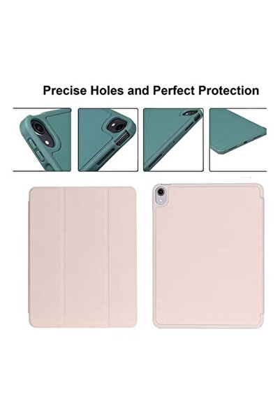 Generic iPad 10th Gen 10.9" (2022) Slim Tri-Fold Protective Case with Pencil Holder, Auto Sleep/Wake - Pink
