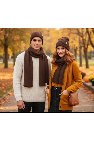 MODA MAÇKA PARK Mercerized Kaşkol Beret Set