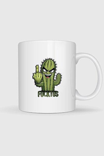 Bahriyeli Collection كوب كاكتوس ذو أشواك في المنتصف مطبوع