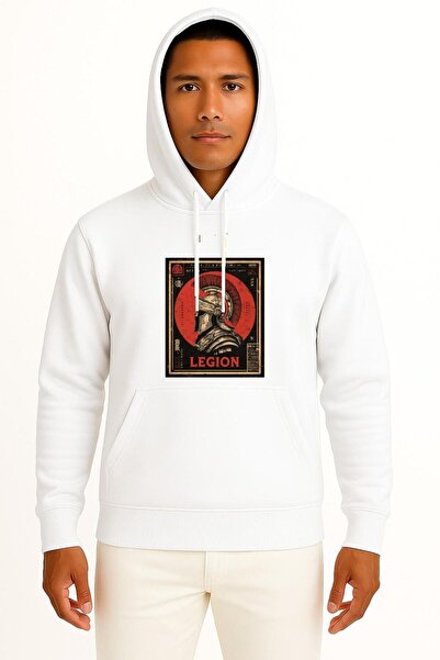 Bahriyeli Collection Hooded Roma Legionary Chest Printed Unisex Sweatshirt