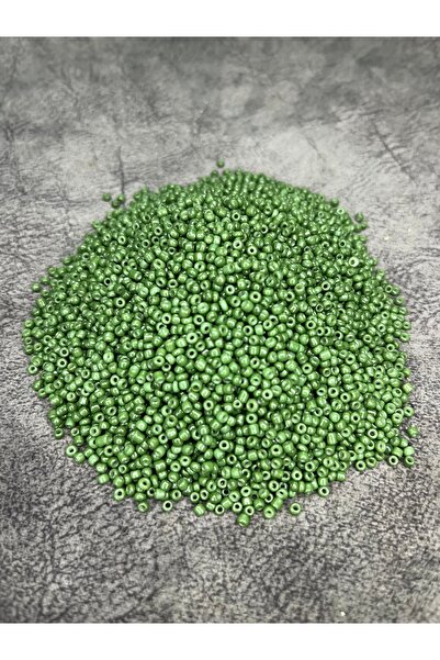 Mos Tespih 10 Gram Yeşil Kum Boncuk 2x3mm Takı Boncuğu