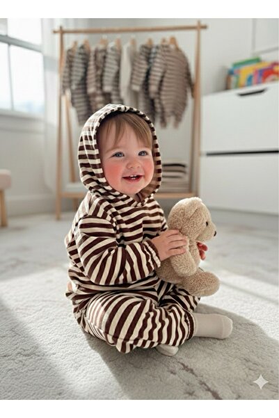 BAHNUR طقم كراسي بثلاثة أذرع مع غطاء من القماش باللون البني