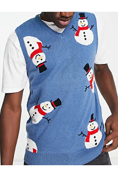 Threadbare Vest, Blue