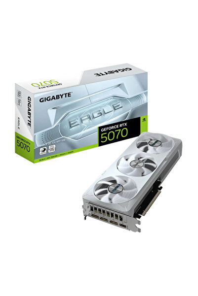 Gigabyte GeForce RTX 5070 EAGLE OC ICE SFF 12GB GDDR7 Graphics Card - White