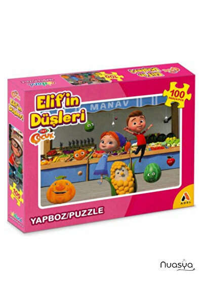 ADELAND Elifin Düşleri Manav 100 Parça Puzzle | Eğitici Çocuk Yapboz | Okul Ö...