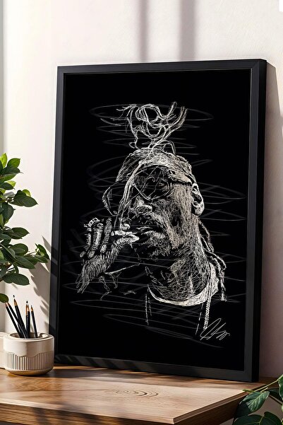 Saturn Snoop Dogg Portrait Framed Painting Rap Hip Hop - Aesthetic Poster