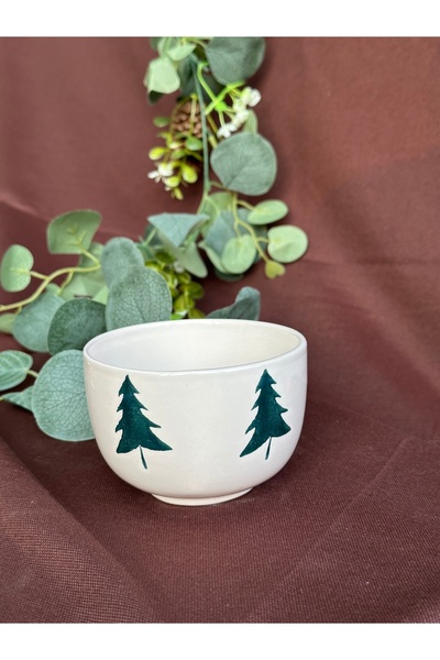 MeGgDecor Green Pine Snack Bowl