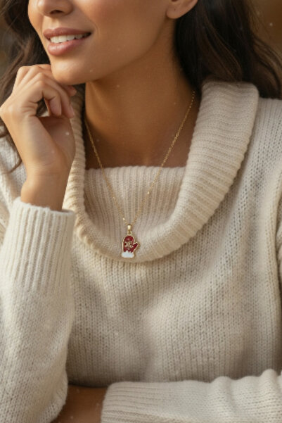 Alyas Aksesuar Christmas Themed Thin Chain Necklace