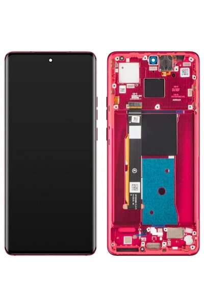 GERICOM Motorola Edge 40 Touchscreen Display with Frame - Red (Viva Magenta) - Service Pack