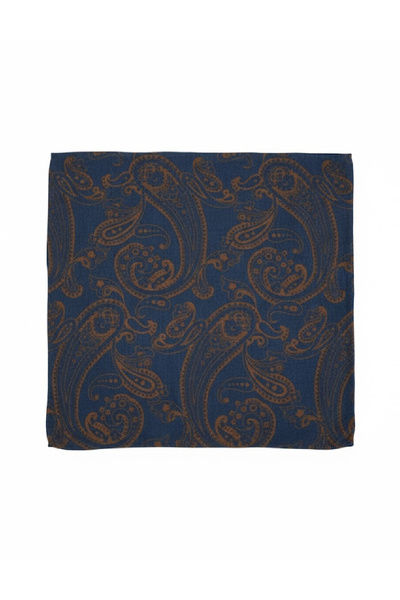 Massimo Dutti Handkerchief, Navy blue/brown