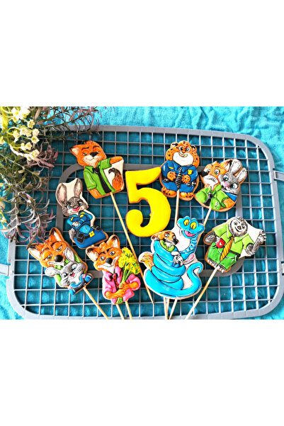 Hediyem Senin İçin Zootopia Karakterleri Kurabiye Kalıbı Seti (7 Parça) | Judy Hopps, Nick Wilde, Flash Figürlü 8li