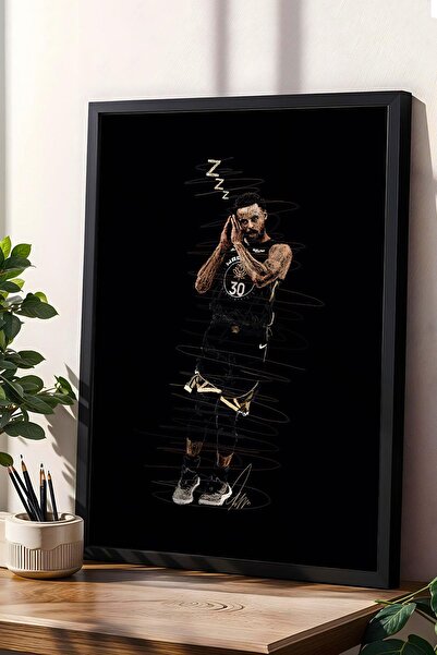 Saturn Stephen Curry Framed Painting Nba Basketball - Aesthetic Poster