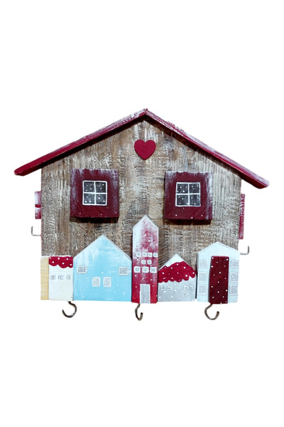 OEM Decorative house with small houses — Christmas decorative house / key holder (unique)