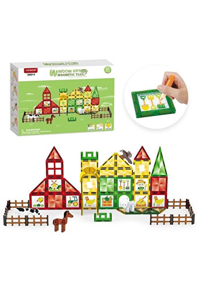 SHANTOU FERMA – magnetic building blocks 80 pieces (includes colors for painting the magnetic boards)