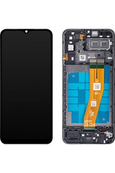 GERICOM Ecran tactil cu ramă pentru Samsung Galaxy A04e (A042) - Negru (Servi...