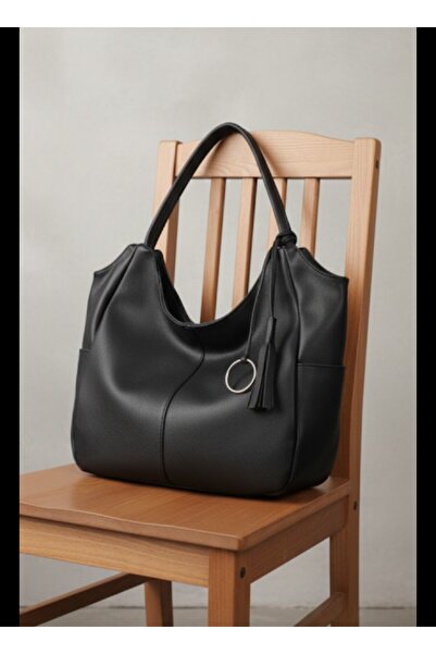 eflanmoda Γυναικεία τσάντα ώμου από μαλακό δέρμα με επένδυση ενός τμήματος