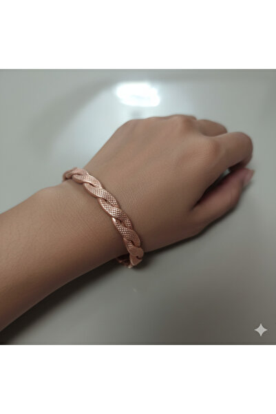 Neefy Thick Handmade Twisted Pure Copper Bracelet