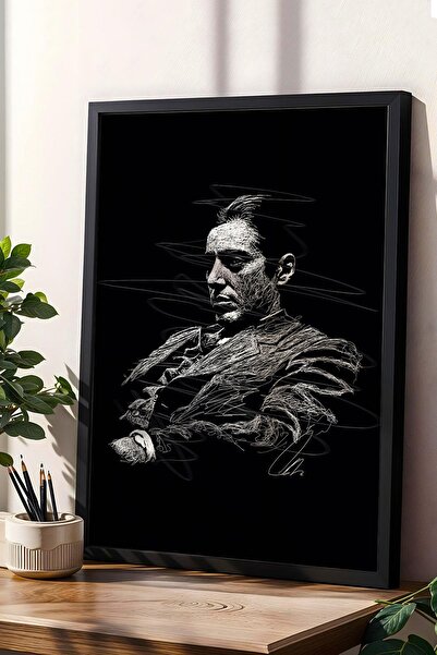 Saturn The Godfather Michael Corleone Framed Painting Portrait - Aesthetic Poster