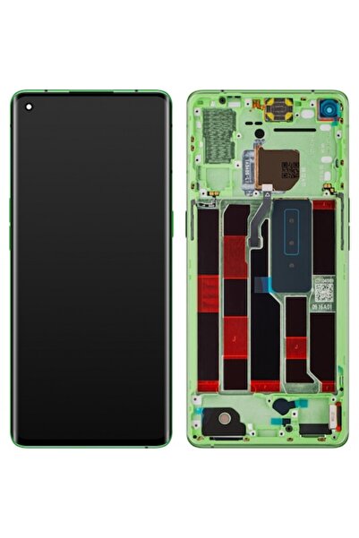 GERICOM Ecran tactil pentru Oppo Reno4 Pro 5G, verde, cu ramă (Service Pack)