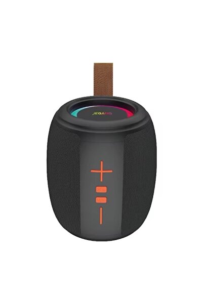 MeK Fine Portable Wireless Speaker, TWS, TF/USB, FM Radio, 360° Surround, IPX5, Electric Black