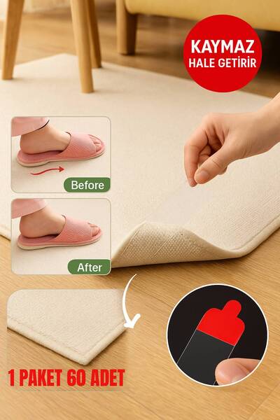 TOYFEST 1 Pkt 60’lı Şeffaf Kaydırmaz Halı Bandı – Güçlü Çift Taraflı İz Bırak...