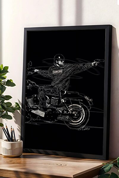 Saturn Sons of Anarchy Jax Teller Framed Painting Samcro - Aesthetic Poster